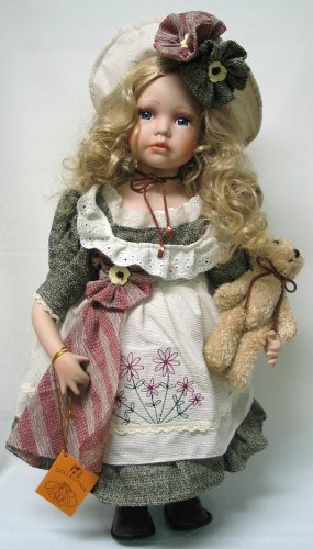 K&uuml;nstlerpuppe - Porzellanpuppe - Sammlerpuppe ca. 52 cm \"IVONE\" Limitierte Auf Preisvergleich