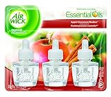 Air Wick Scented Oil Plug In Air Freshener, Apple Cinnamon Medley Scent, Triple Refills, 0.67 Ounce