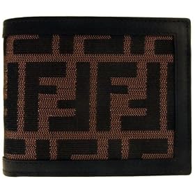 Fendi Fabric and Leather Mens Wallet 7M0008-JWU-F0QT2
