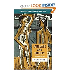 Language and Society (Cambridge Approaches to Linguistics)
