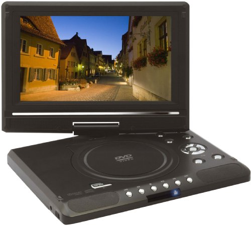 Dioconnect 180度回転式液晶搭載 9インチポータブルDVDプレーヤー CPRM・SD/USB/MSカード対応 キャリーバッグ付き DPD-900BK <31422>