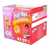 Huggies Pull Ups 66 Training Pants for GIRLS (4T-5T, 38+lbs, 17+kg)