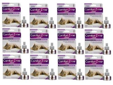 Comfort Zone With Feliway 12 Pack Cat Diffuser Refills Vials 48ml
