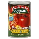 Muir Glen Organic Diced Fire Roasted Tomato No Salt ( 12x14.5 OZ)