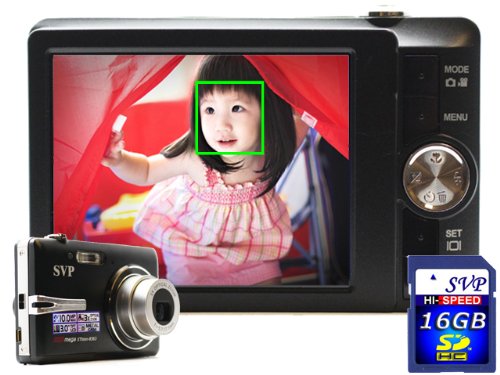 SVP Slim Xthinn-8363 Black 10MP Max 3x Optical Zoom 3