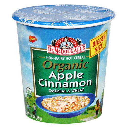 Dr. McDougall's Right Foods Non-Dairy Hot Cereal, Organic Apple Cinnamon, Oatmeal &... by Dr. McDougall's Right Foods