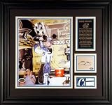 Jimmie Johnson Framed Photograph w/ Race Used Sheet Metal & Fire Suit