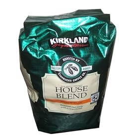 Kirkland Signature House Blend Whole Bean Coffee, Starbucks Roast, 2 lb