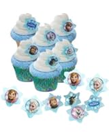 24 Disney Frozen Cupcake Rings & 24 Baking Cups