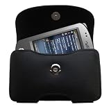 Horizontal Leather Case with Belt Clip/Loop for the Mio Technology P350
