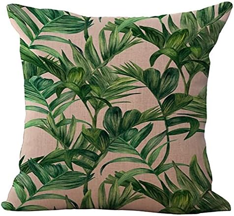 Home Pillowcase Cushion Cover Beautiful leaf pattern fern leaf Throw Pillow Decorative for Bedroom or Sofa 18X18