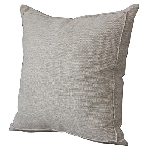 Jepeak Cotton Linen Blend Throw Pillow Cover Square Decorative Burlap Pillowcase Cushion Cover for Sofa - 24