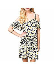 Summer Off the Shoulder Floral Print  Dress