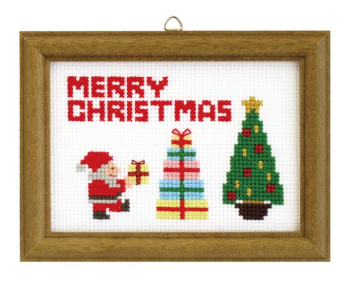 オリムパス製絲 クリスマス・刺しゅう製作キット(サンタ＆ツリー/X-88)