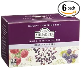Ahmad Mixed Berries Infusion, 20-Count Tea Bags (Pack of 6)