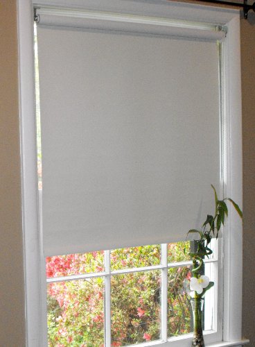 Pure White Blackout Window Roller Shades, 48 x 60, Free Shipping