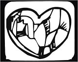 Mouse Pad with black and white, heart, symbol, sign, California, love