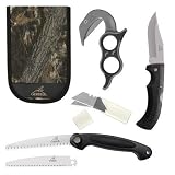 Gerber 42759 CAMO - Ultimate Game Cleaning Kit - EZZip w/2 Blades, EAB Saw w/2 Blades, Fold CP Gator, Sheath - Blister