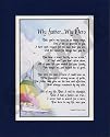 "My Father My Hero" Touching 8x10 Poem, Double-matted In Navy/White And Enhanced With Watercolor Graphics.