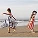 Weixinbuy Girls Long Vest Dress Summer One Piece Beach Striped Sundress Sleeveless