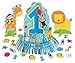 Amscan One Wild Boy 1st Birthday Table Decorating Kit, Large, Blue