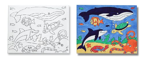 Melissa & Doug Canvas Creations - Sea Life