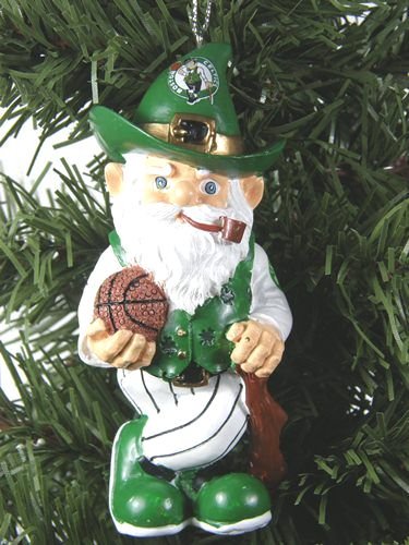 Boston Celtics Thematic Gnome Christmas Ornament