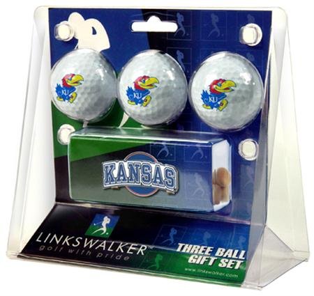 Kansas Jayhawks Ku Ncaa Slider Hat Clip 3 Golf Ball Gift Packs