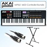 Akai MPK61 Keyboard Performance Midi Controller Bundle