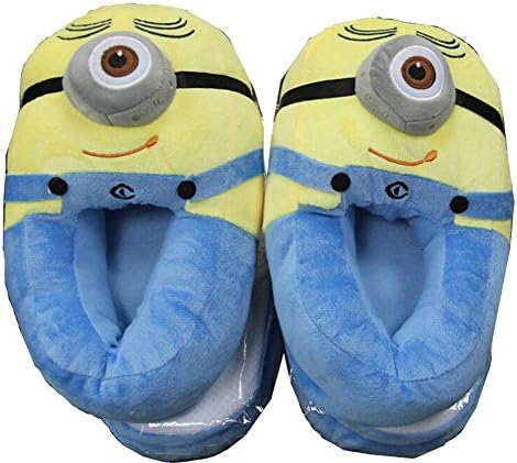 Lanarea Cute 3D Eyes Soft Adult Plush Warm Slippers(Pair)