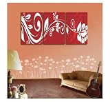 Modern Abstract Oil Painting on Canvas Stretched Framed With Wood Frame - Vibrant