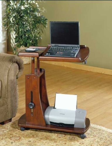 Deluxe Laptop Reading Cart in Rosewood By Studio RTA Furniture