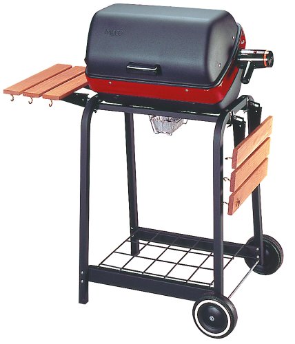 Meco 9325 Deluxe Electric Cart Grill, Satin Black