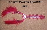 4.5 Soft Plastic Crawfish - Red (10 Pack)