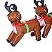 HOMCOM 7ft Christmas Inflatable Santa Claus with Sleigh and Reindeer, Outdoor Blow-Up Yard Decoration with LED Lights Display