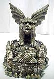 Winged Dog Gargoyle Jewelry Trinket Box Valet Medieval