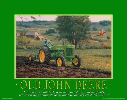John Deere Tractor Motivational Poster Art Print 11x14 Toys Charles Freitag Wall Decor Pictures