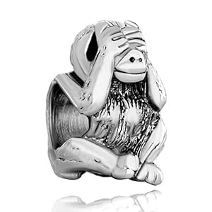 Pugster Mothers Day Gifts See No Evil Monkey Beads Fits Pandora Charms Bracelet