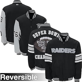 G-III Oakland Raiders Reversible Super Bowl Commemorative Canvas Jacket