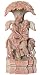 Antique Figurine Stone Carving Lord Krishna and Radha 2.25 x 1.25 x 5 inches (sos390)