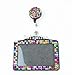 Bling Multi-Colors Crystal Rhinestone Retractable Reel with Horizontal ID Badge Holder (19 Colors for Choice) (Rainbow)