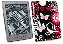 EMARTBUY AMAZON ALL NEW KINDLE 4 TOUCH PINK GARDEN CLIP ON PROTECTION CASE/COVER/SKIN