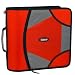 Case-it D-185 XLarge Capacity Zipper Binder with 5-Tab File Folder - Red