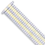 Men's Expansion Stretch Watch Band - Two Tone (fits 17mm to 22mm)