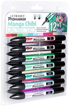 Promarker 12 Piece Manga Set Chibi by Letraset