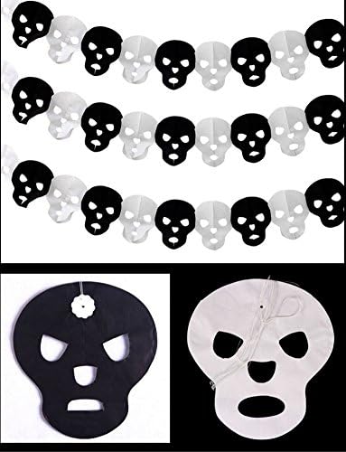 TYLOOD Halloween garland Halloween decoration bar decorated props 118 inches black and white Kito garland