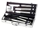 Style Asia HW4112 Chefs Basics Select 6-Piece Stainless-Steel BBQ Set in Metal Case