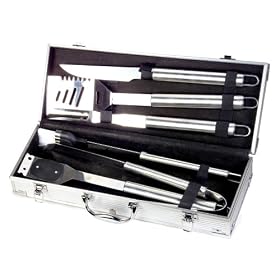 Style Asia HW4112 Chefs Basics Select 6-Piece Stainless-Steel BBQ Set in Metal Case