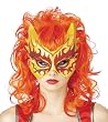 Devil Deluxe Theatre Headwear Womens Mask & Wig