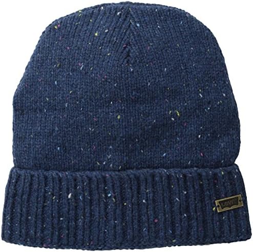 Levi's Men's Donegal Knit Cuff Beanie, Navy, One Size